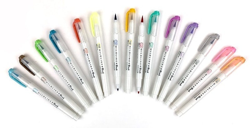 multicolored highlighter pen